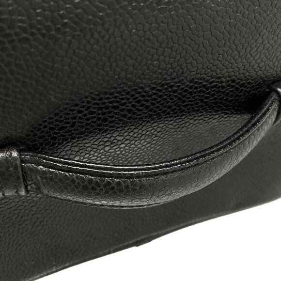 Auth CHANEL - A01997 Black Calfskin Vanity Bag Gold hardware - Picture 10 of 16